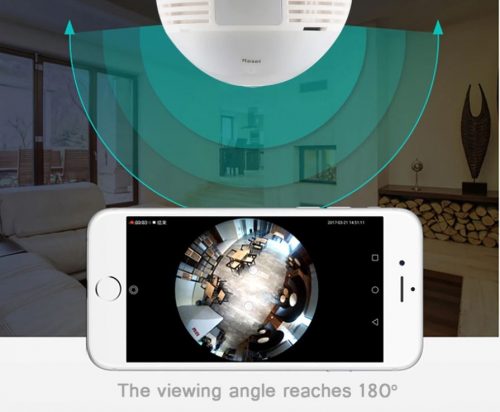 Lampe LED avec caméra panoramique 360 degrés sans fil