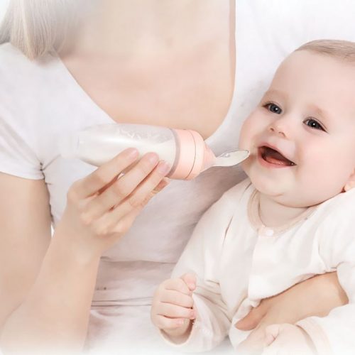 Cuillère d'alimentation en Silicone pour bébé