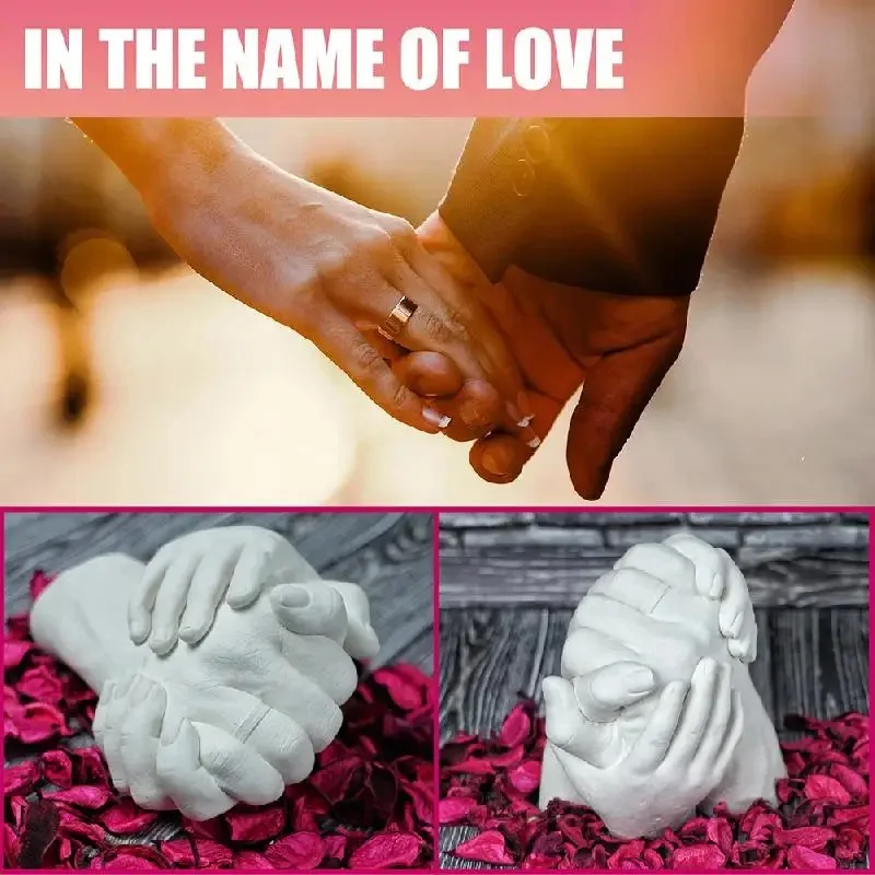 Empreinte 3D de main en plâtre – idée cadeau